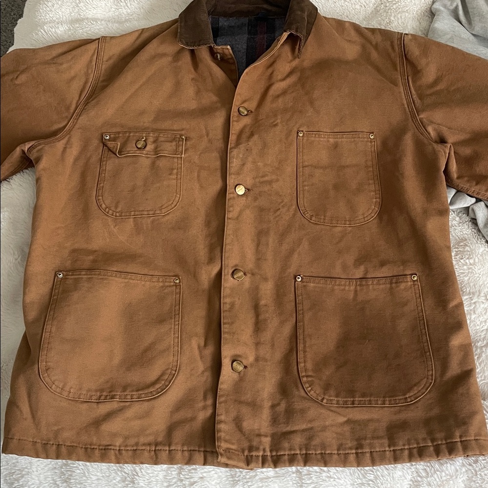 Carhartt Brown chore Jacket blanket lined vintage